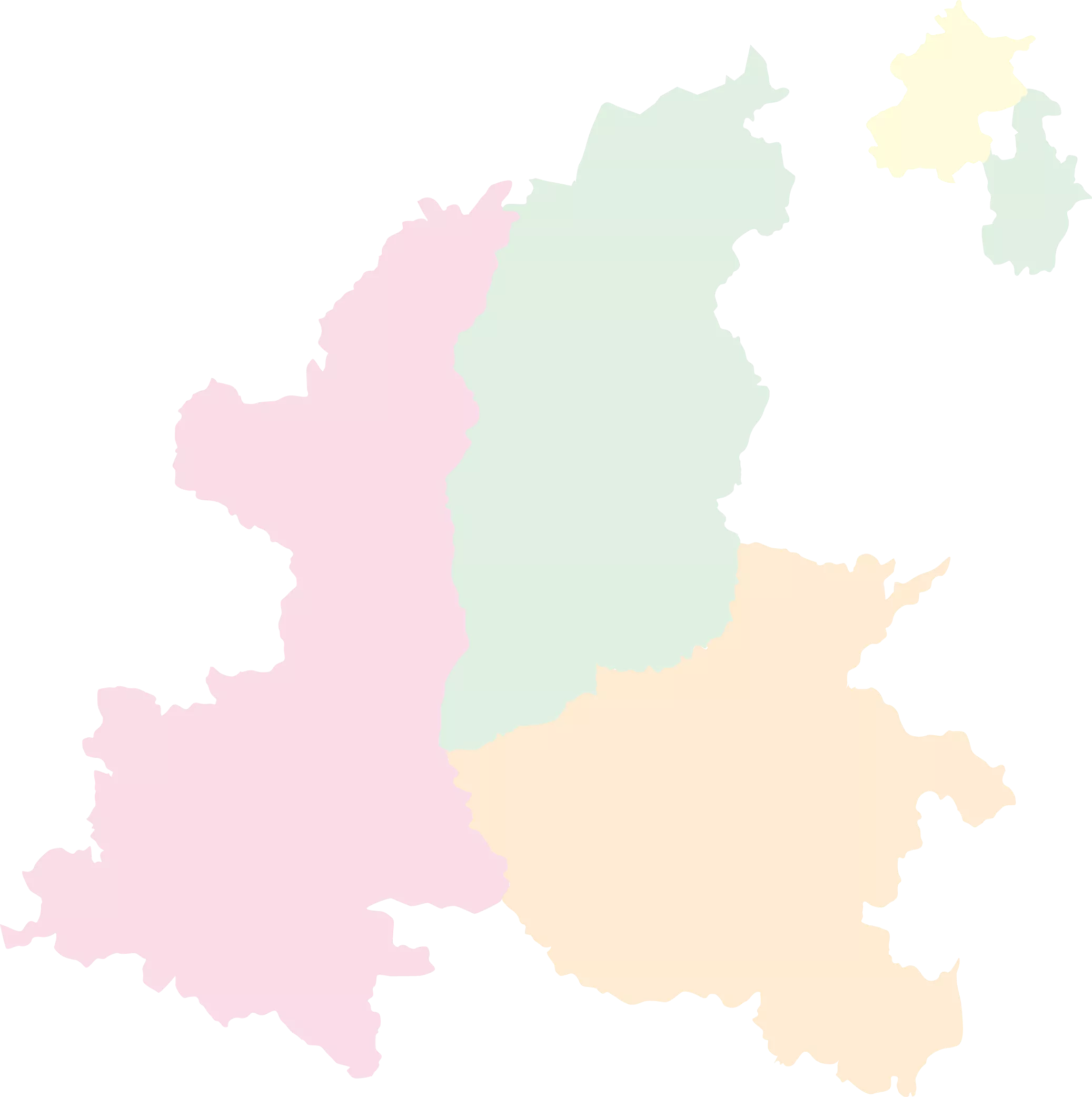 中原片区区域轮廓图