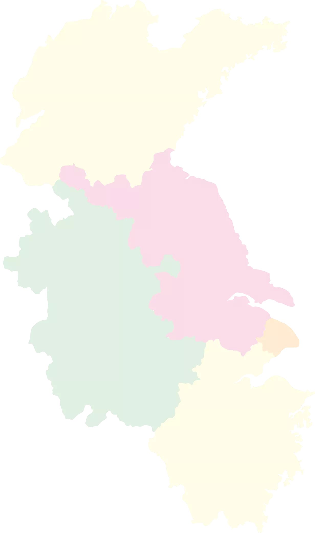 华东片区区域轮廓图