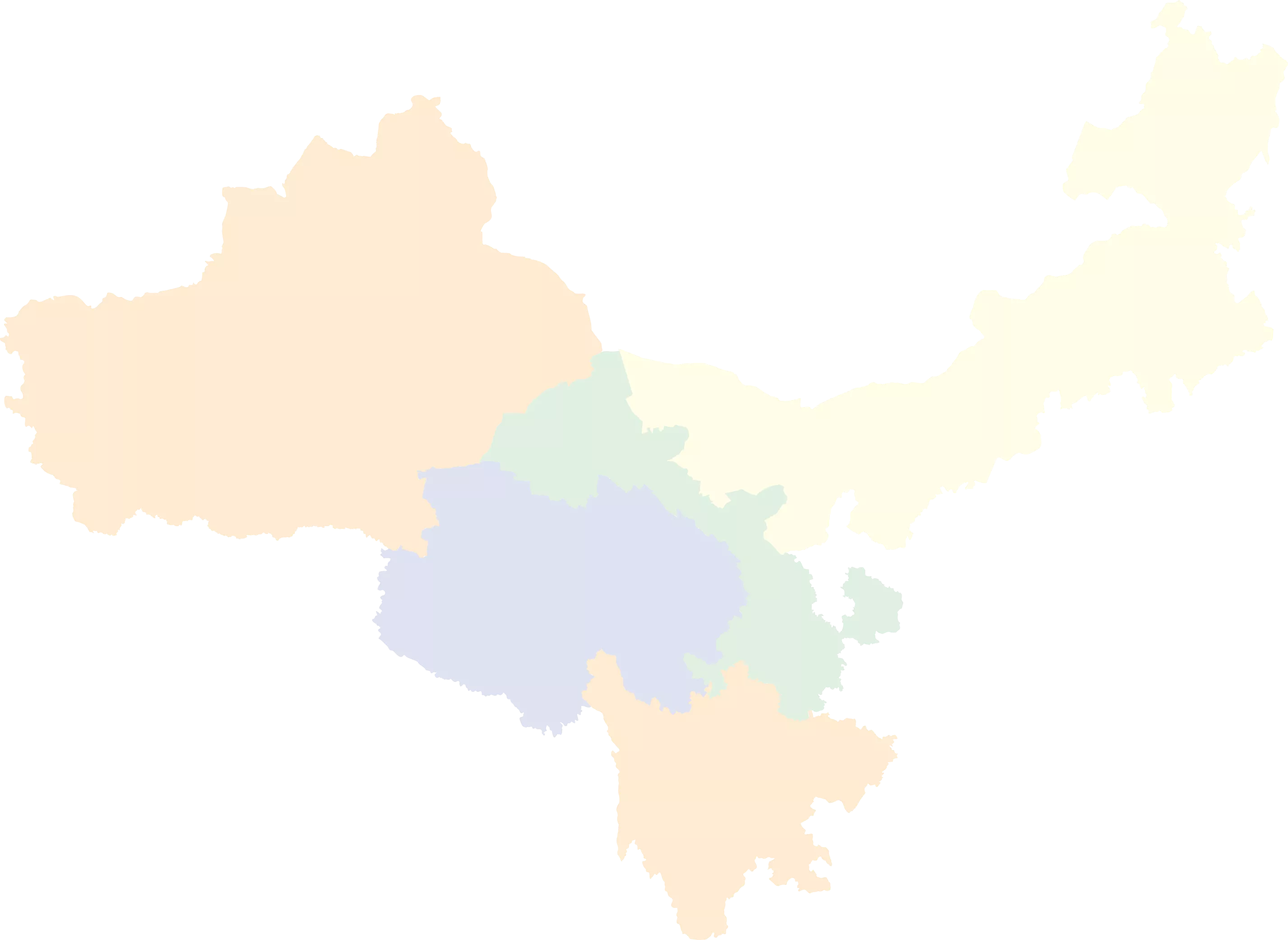 西北片区区域轮廓图